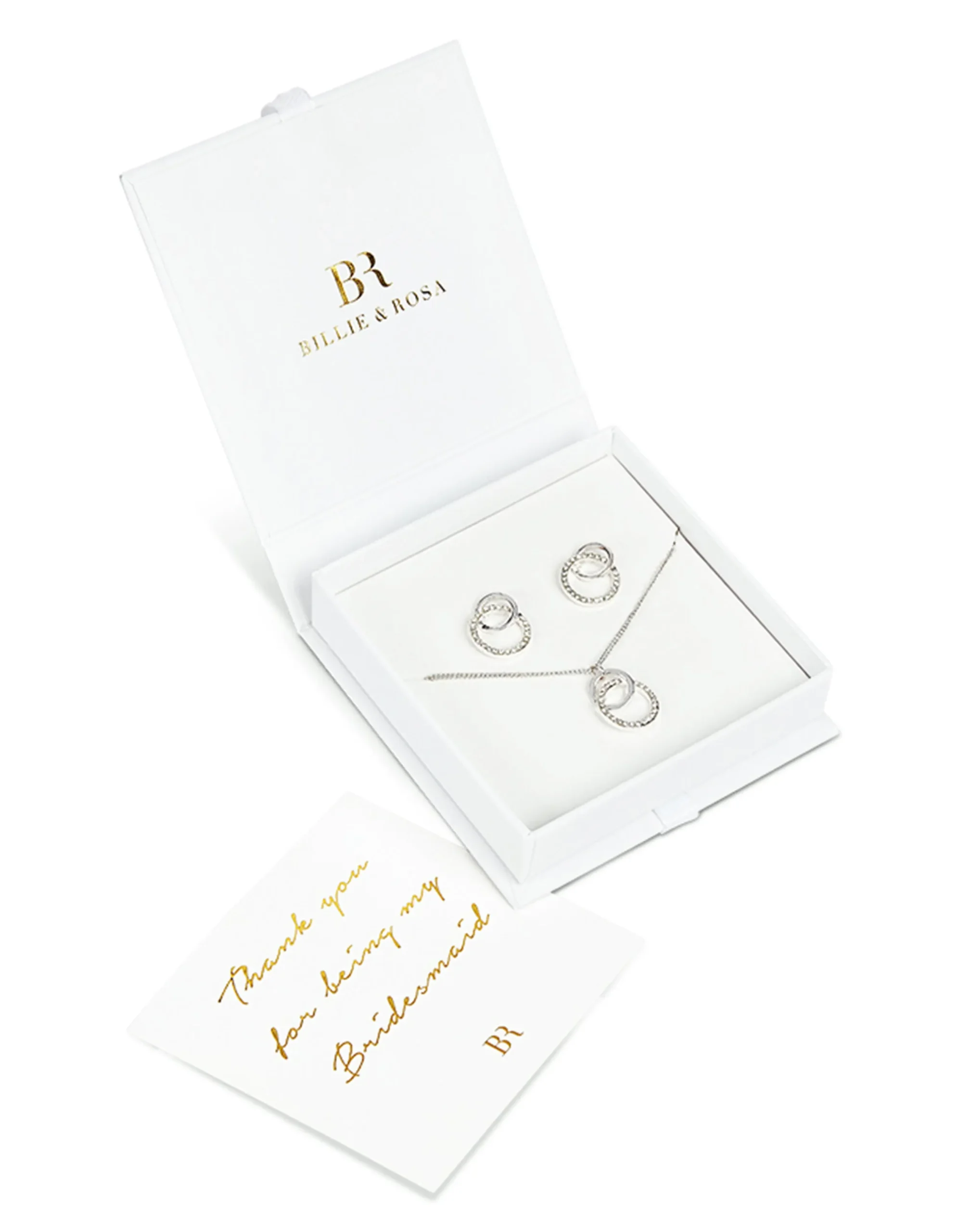 Circle Pendant & Earrings Set